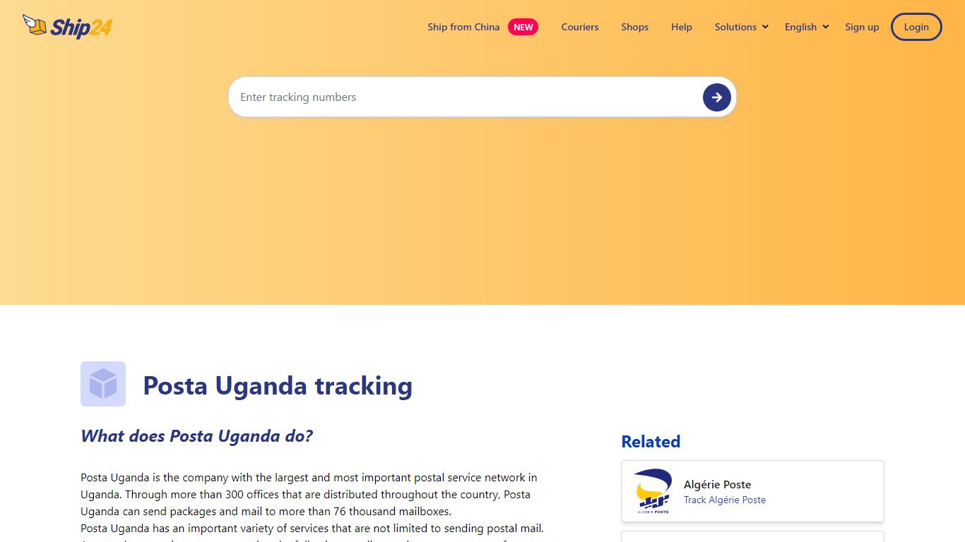 Posta Uganda tracking - ship24